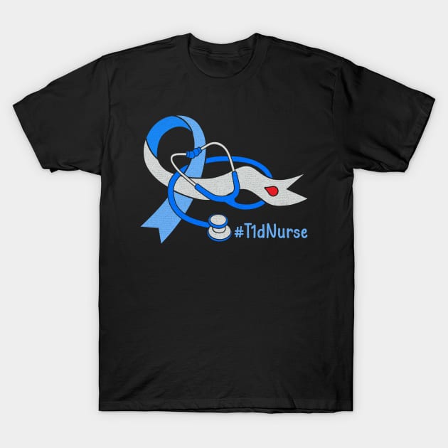 T1D Nurse Stethoscope T-Shirt by catador design